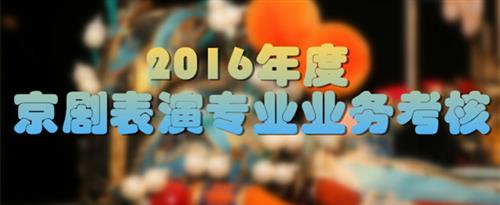 大黑鸡巴操没女国家京剧院2016年度京剧表演专业业务考...